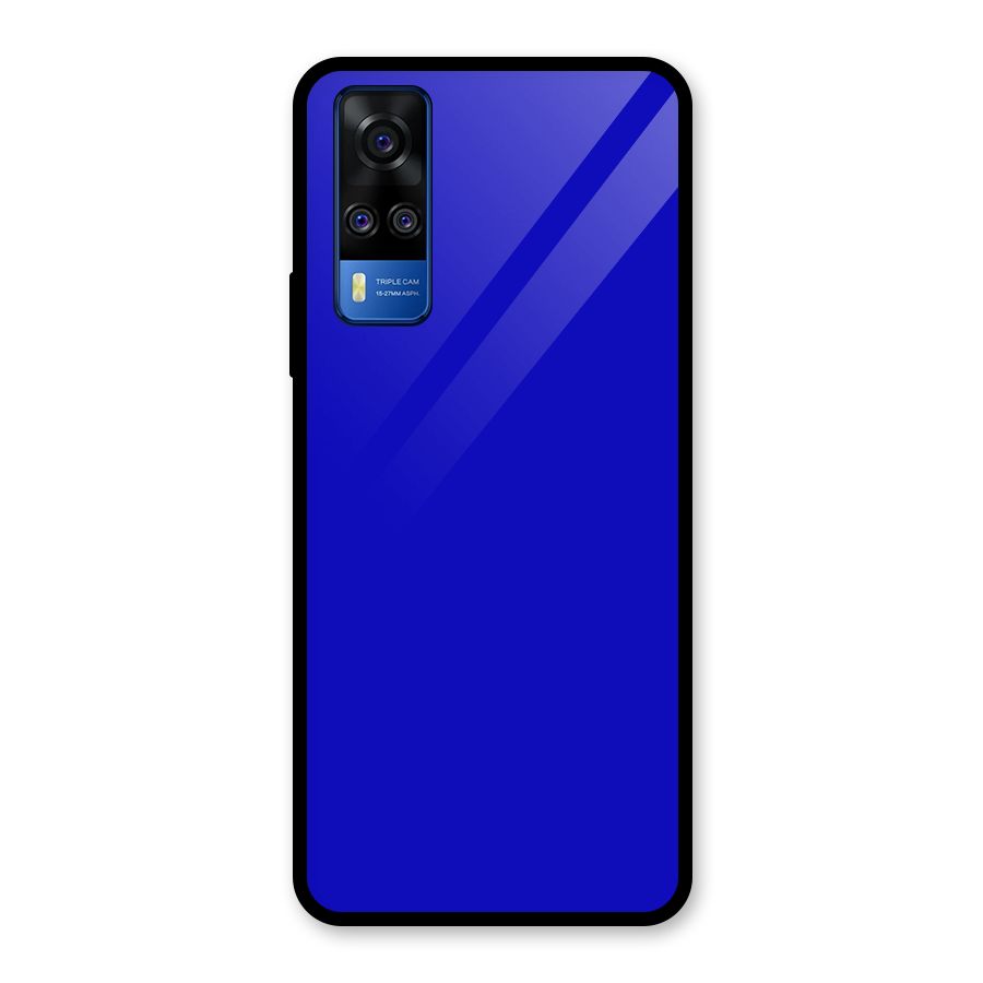 Cobalt Blue Glass Back Case for Vivo Y31