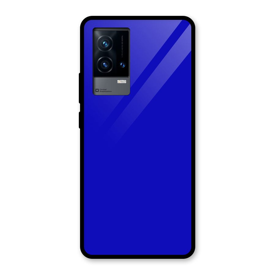 Cobalt Blue Glass Back Case for iQOO 9 5G