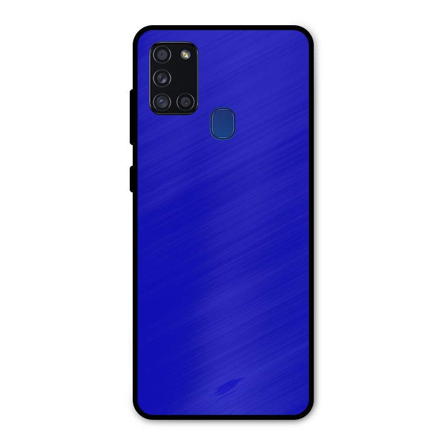 Cobalt Blue Metal Back Case for Galaxy A21s