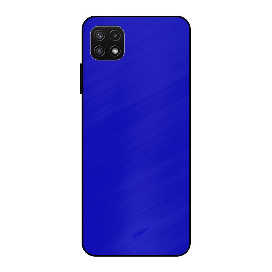 Cobalt Blue Metal Back Case for Galaxy A22 5G
