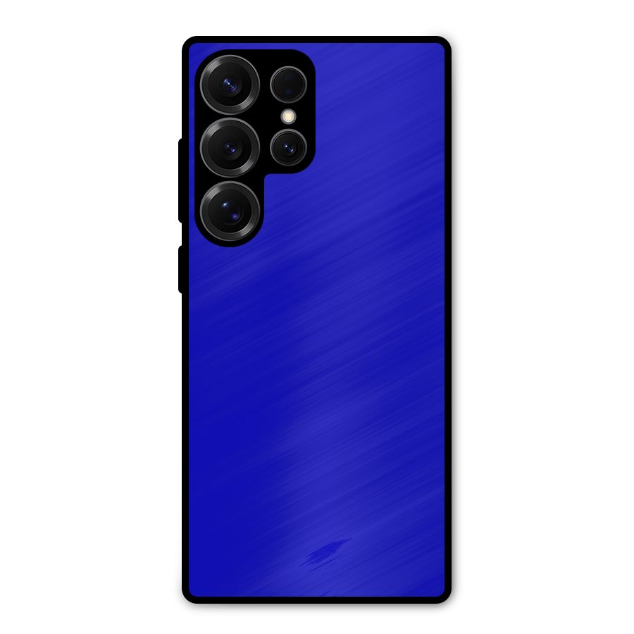 Cobalt Blue Metal Back Case for Galaxy S25 Ultra