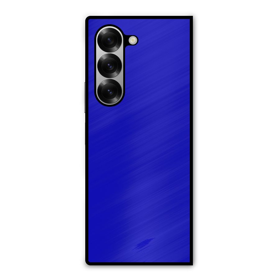 Cobalt Blue Metal Back Case for Galaxy Z Fold6