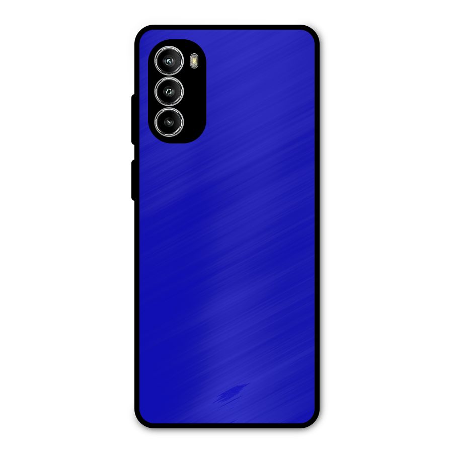 Cobalt Blue Metal Back Case for Moto G52