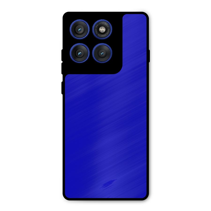 Cobalt Blue Metal Back Case for Motorola Edge 60 Pro
