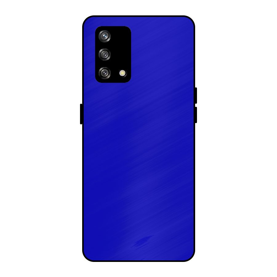 Cobalt Blue Metal Back Case for Oppo F19