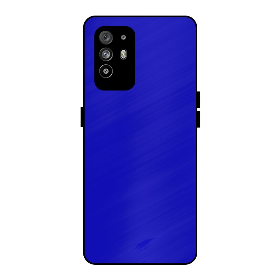 Cobalt Blue Metal Back Case for Oppo F19 Pro Plus 5G