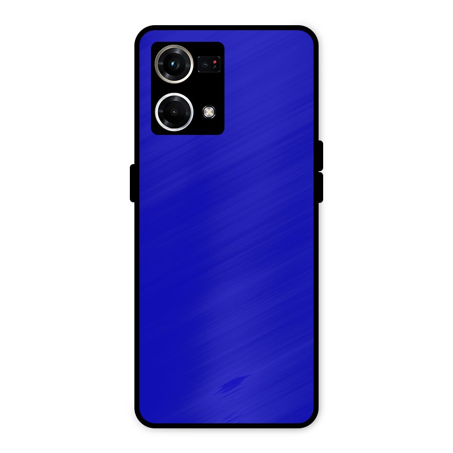 Cobalt Blue Metal Back Case for Oppo F21 Pro 4G