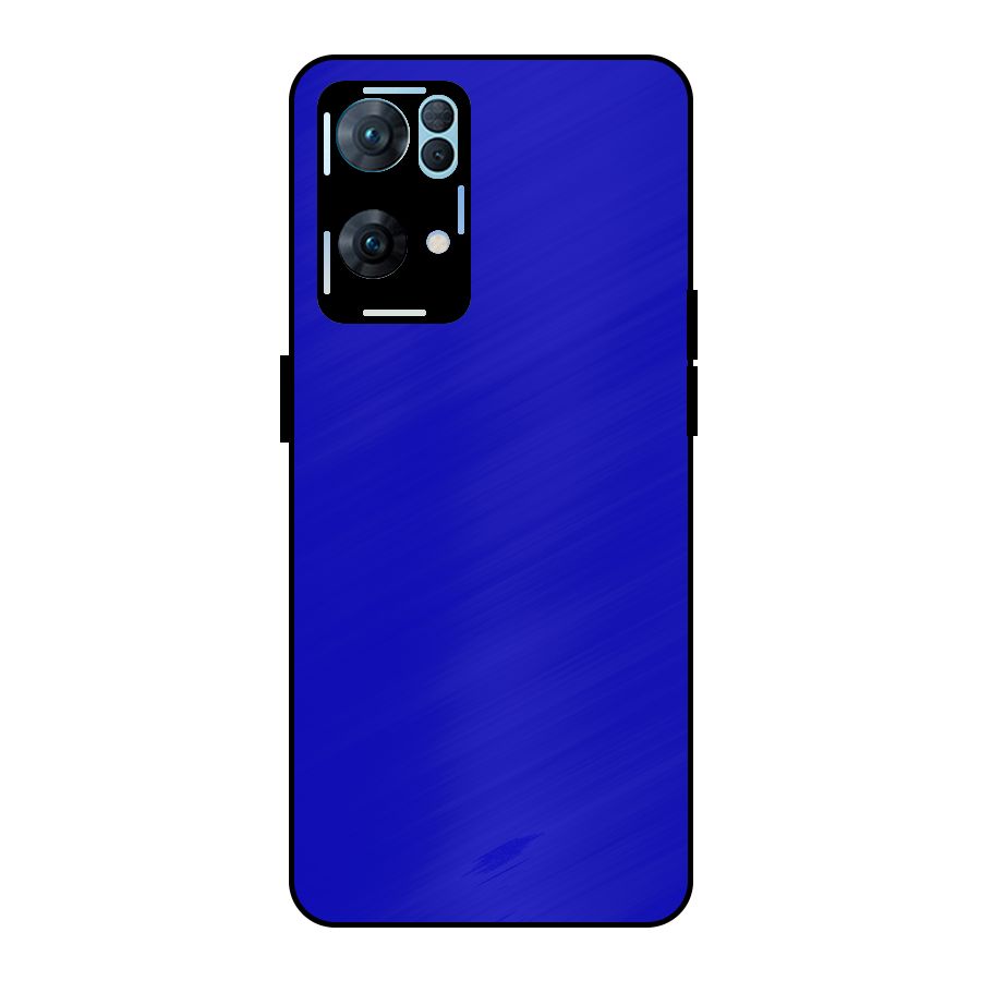 Cobalt Blue Metal Back Case for Oppo Reno7 Pro 5G