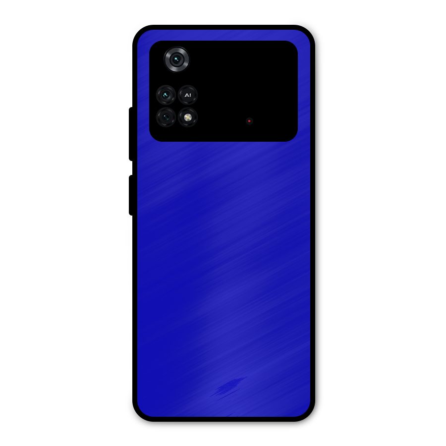 Cobalt Blue Metal Back Case for Poco M4 Pro 4G