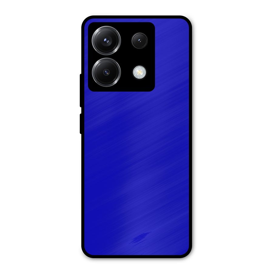 Cobalt Blue Metal Back Case for Poco X6