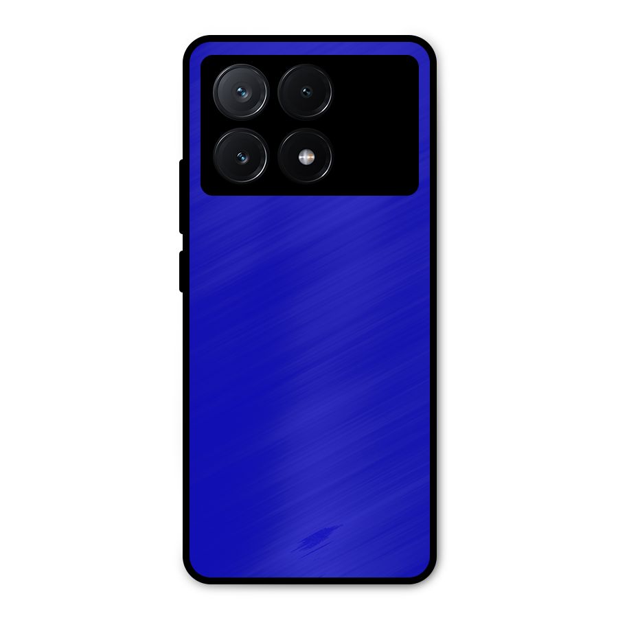 Cobalt Blue Metal Back Case for Poco X6 Pro