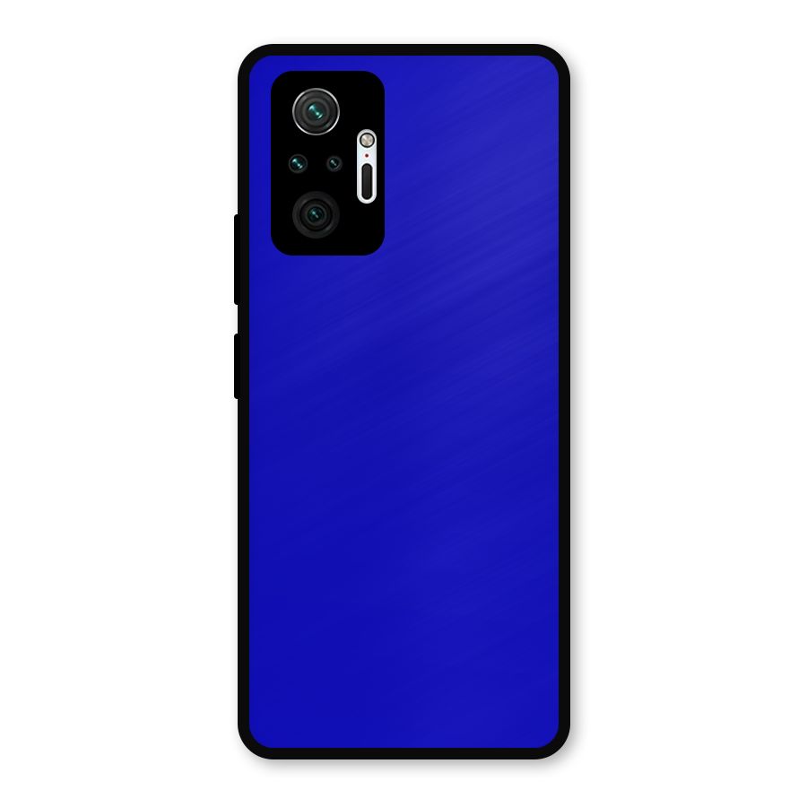 Cobalt Blue Metal Back Case for Redmi Note 10 Pro Max
