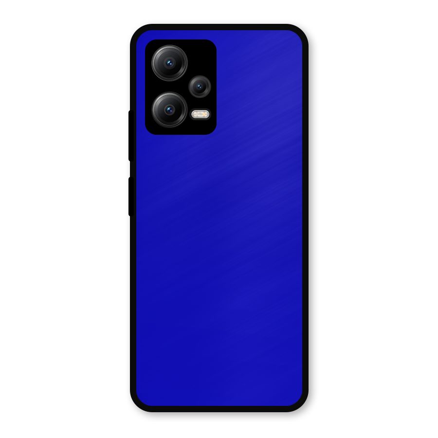 Cobalt Blue Metal Back Case for Redmi Note 12 5G