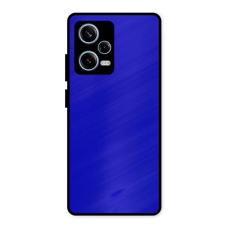 Cobalt Blue Metal Back Case for Redmi Note 12 Pro