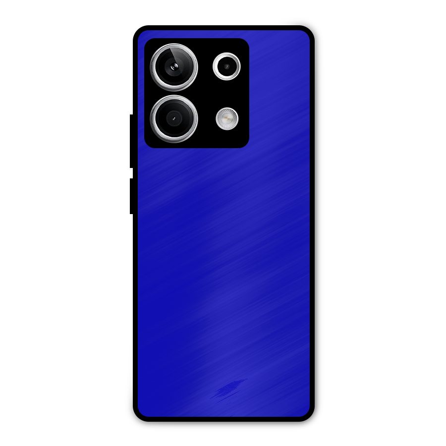 Cobalt Blue Metal Back Case for Redmi Note 13 5G
