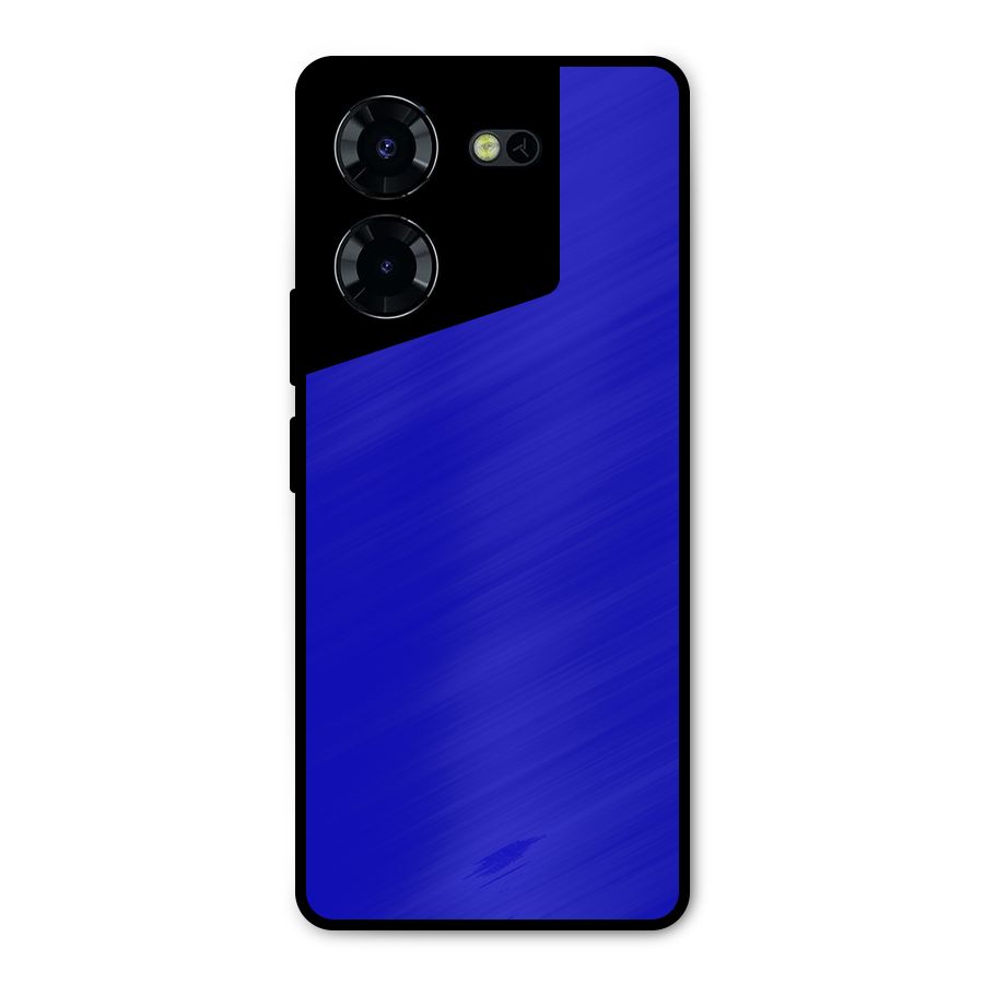 Cobalt Blue Metal Back Case for Tecno Pova 5 Pro 5G