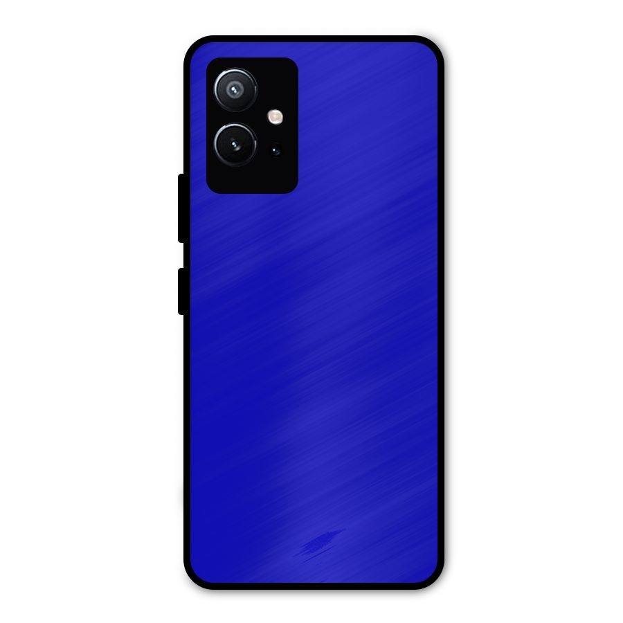 Cobalt Blue Metal Back Case for Vivo T1 5G