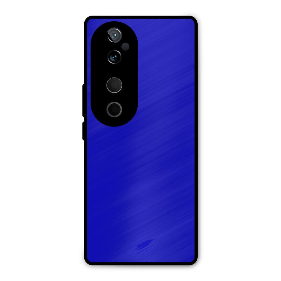 Cobalt Blue Metal Back Case for Vivo T3 Ultra