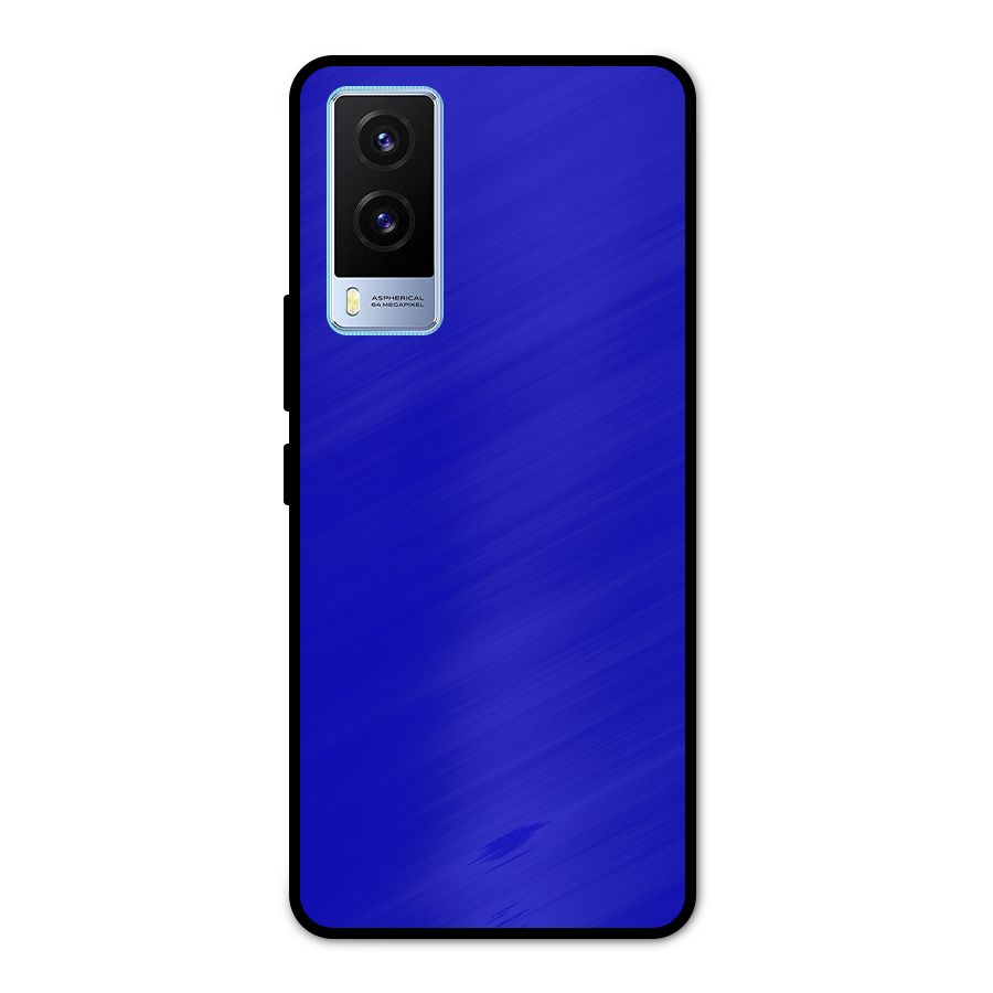 Cobalt Blue Metal Back Case for Vivo V21e 5G