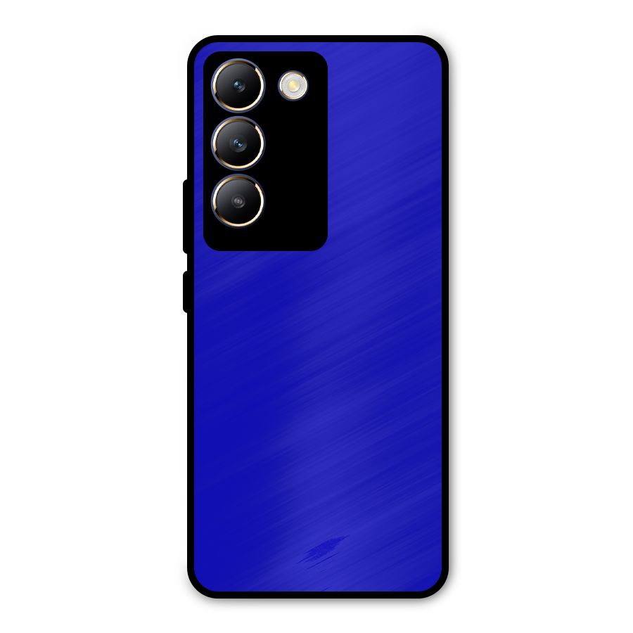 Cobalt Blue Metal Back Case for Vivo Y200e