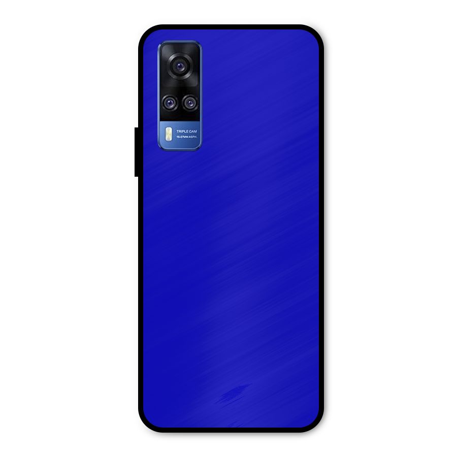 Cobalt Blue Metal Back Case for Vivo Y31