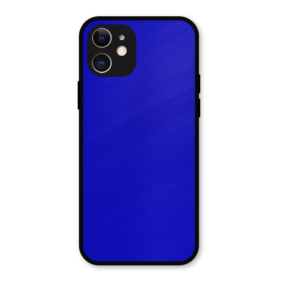 Cobalt Blue Metal Back Case for iPhone 12