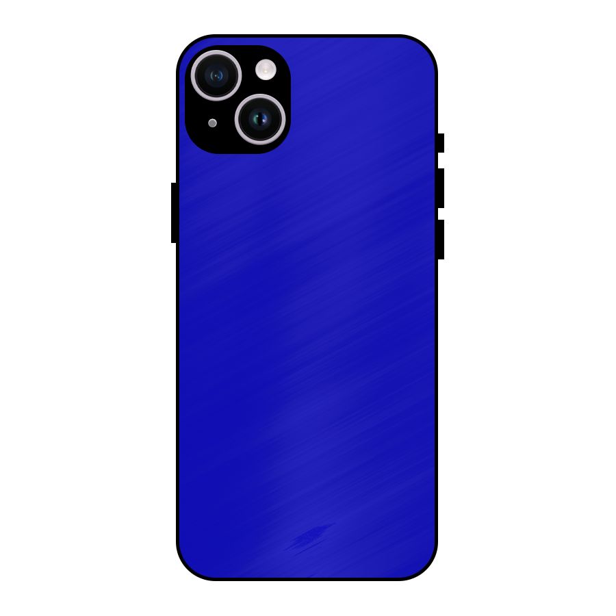 Cobalt Blue Metal Back Case for iPhone 14 Plus