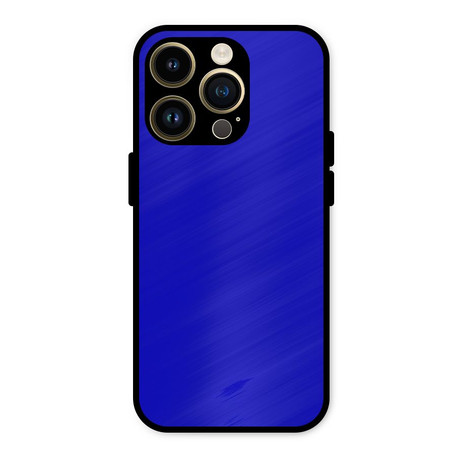 Cobalt Blue Metal Back Case for iPhone 14 Pro