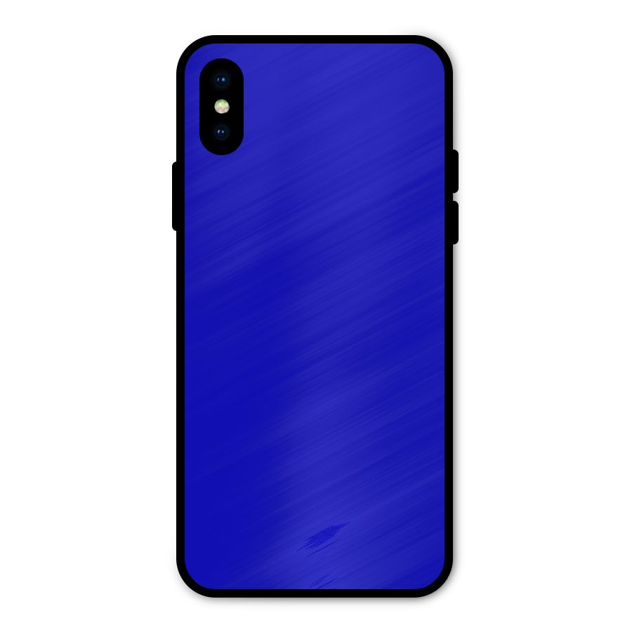 Cobalt Blue Metal Back Case for iPhone XS