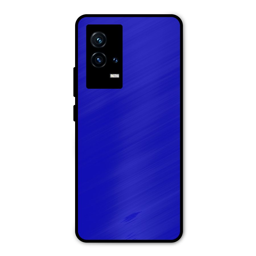 Cobalt Blue Metal Back Case for iQOO 9 5G