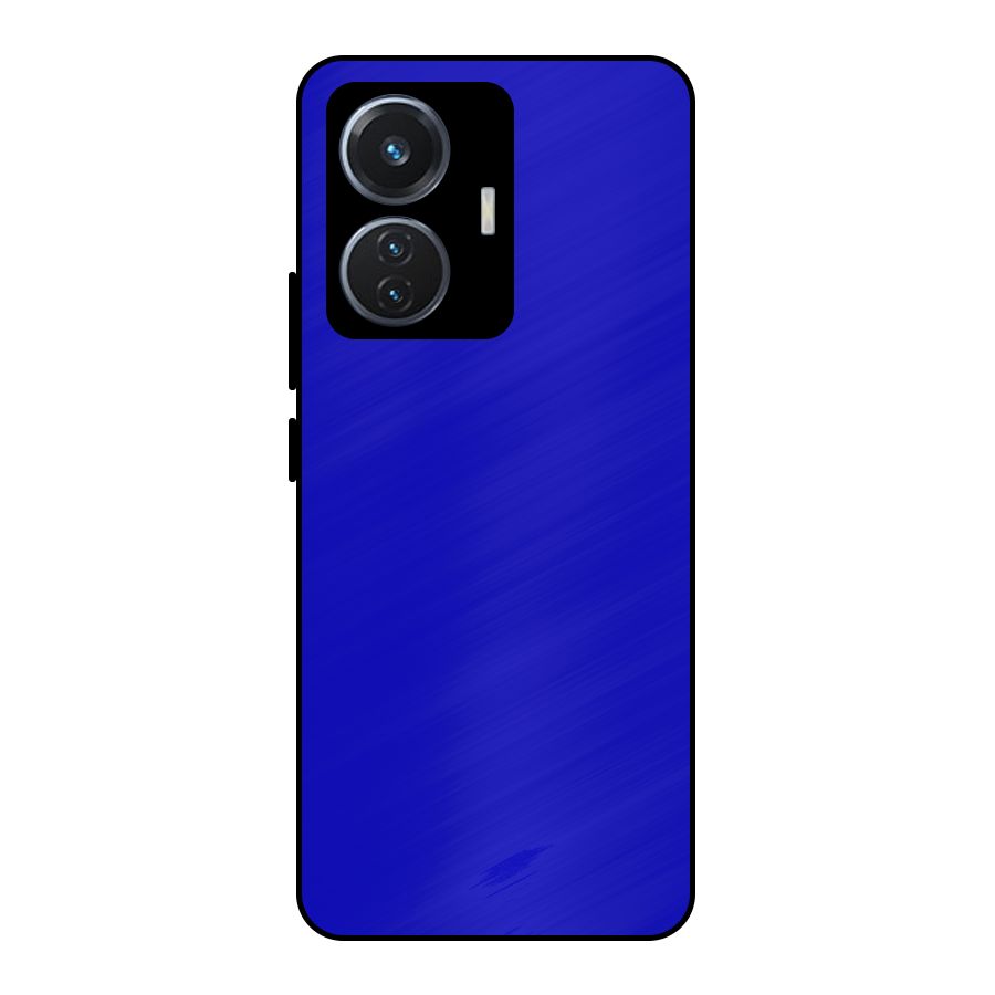 Cobalt Blue Metal Back Case for iQOO Z6 44W