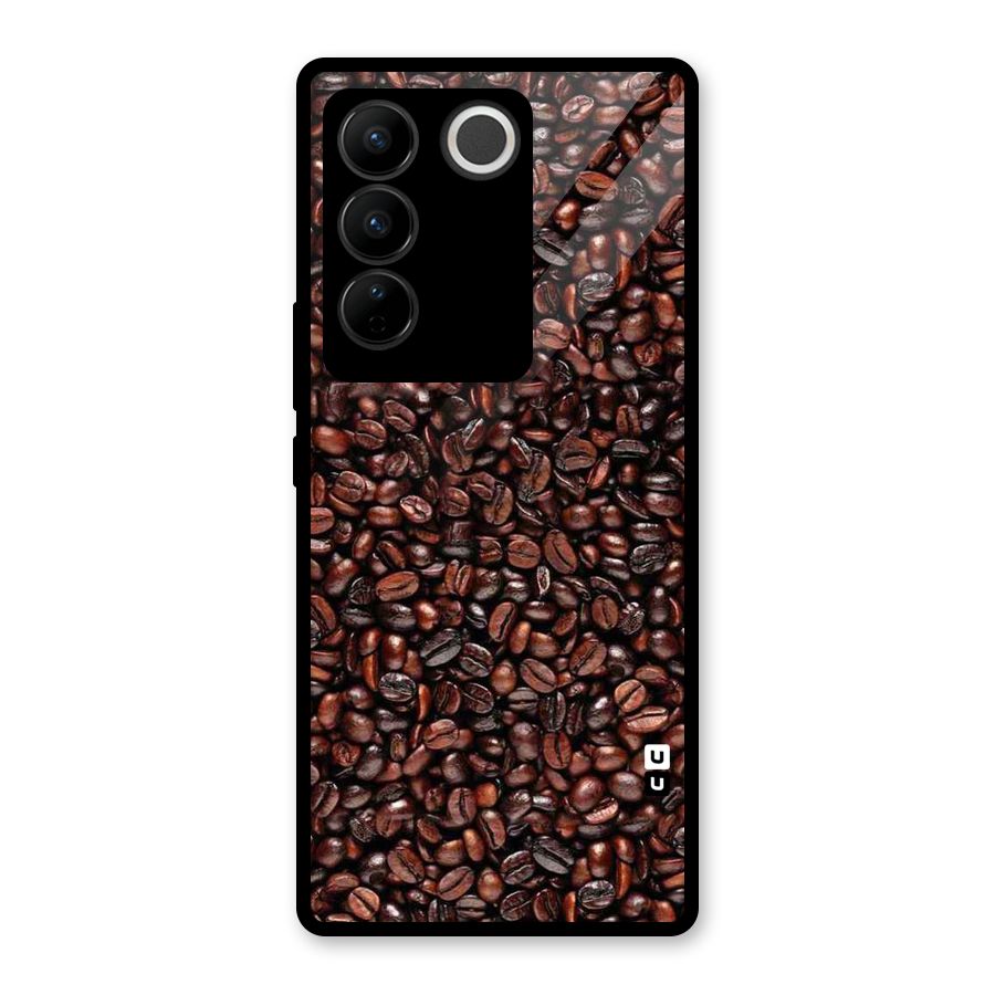Cocoa Beans Glass Back Case for Vivo V27 Pro