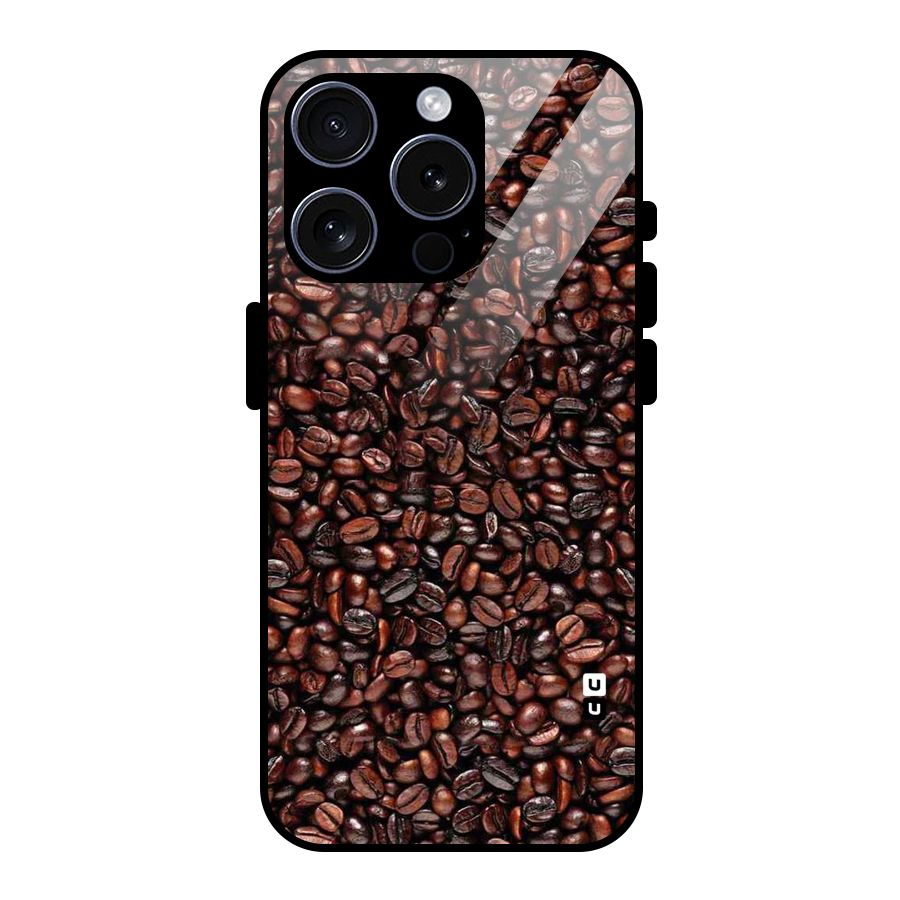 Cocoa Beans Glass Back Case for iPhone 15 Pro
