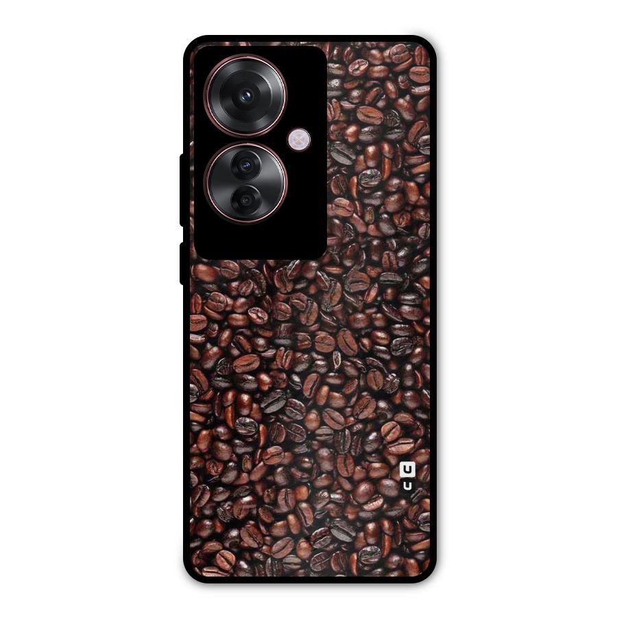 Cocoa Beans Metal Back Case for Oppo F25 Pro