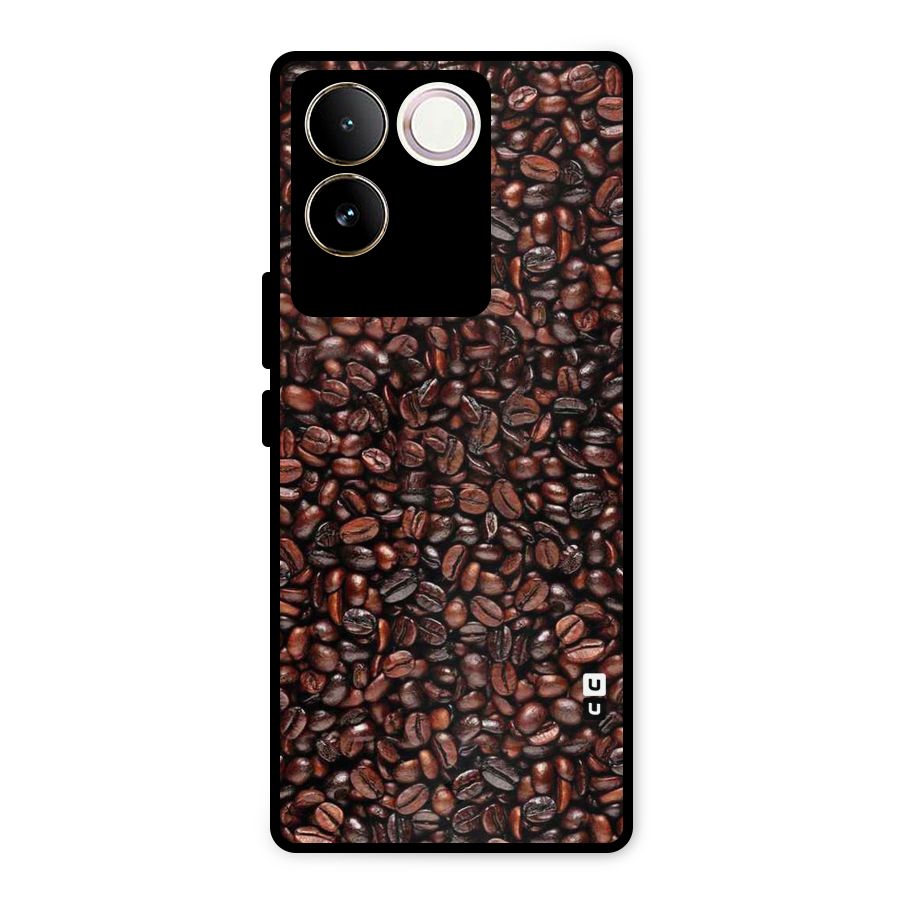Cocoa Beans Metal Back Case for Vivo T2 Pro