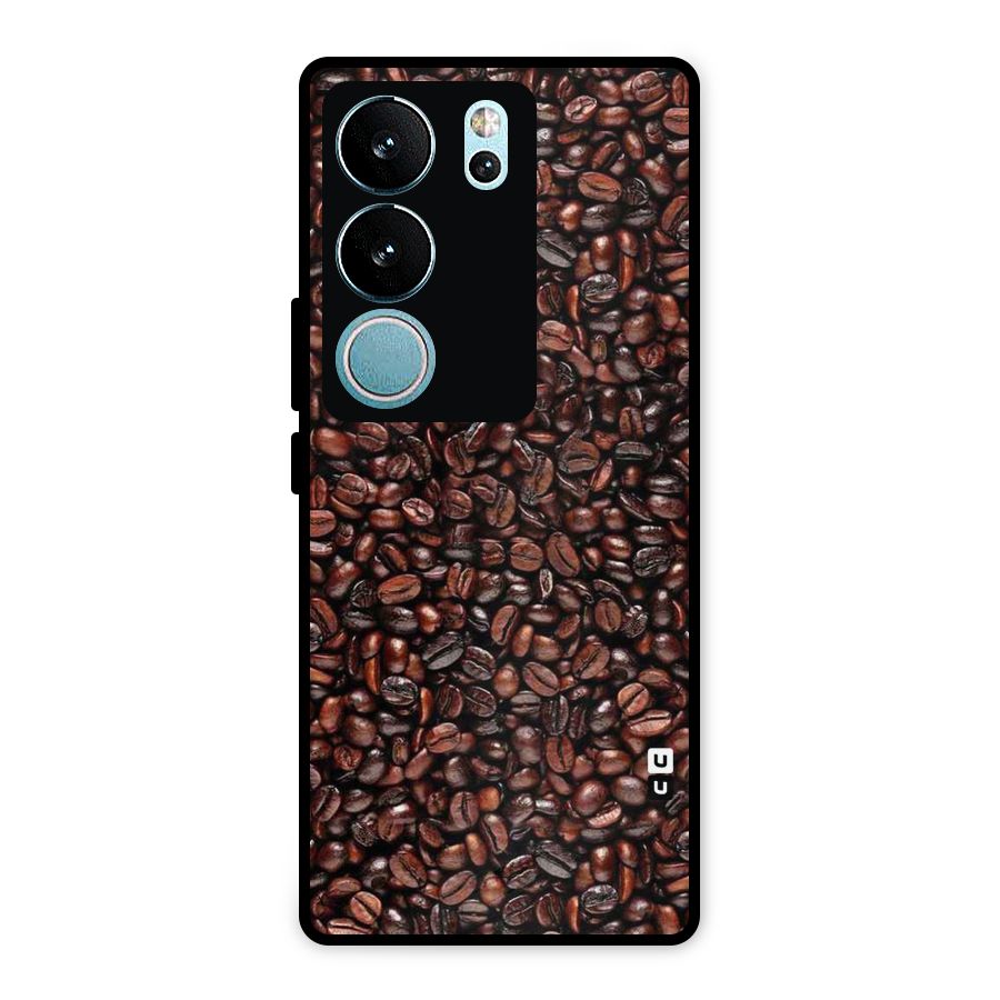 Cocoa Beans Metal Back Case for Vivo V29 Pro