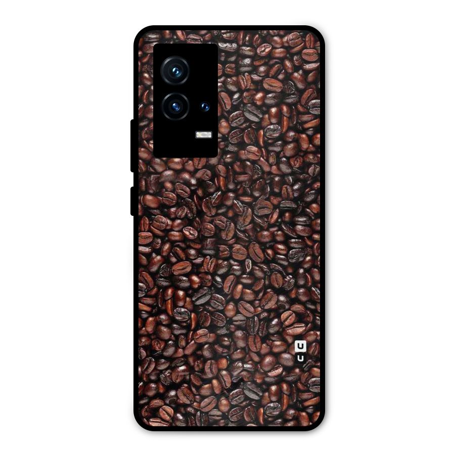 Cocoa Beans Metal Back Case for iQOO 9 5G