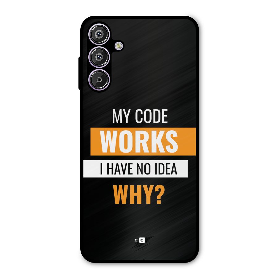 Coders Thought Metal Back Case for Galaxy M15