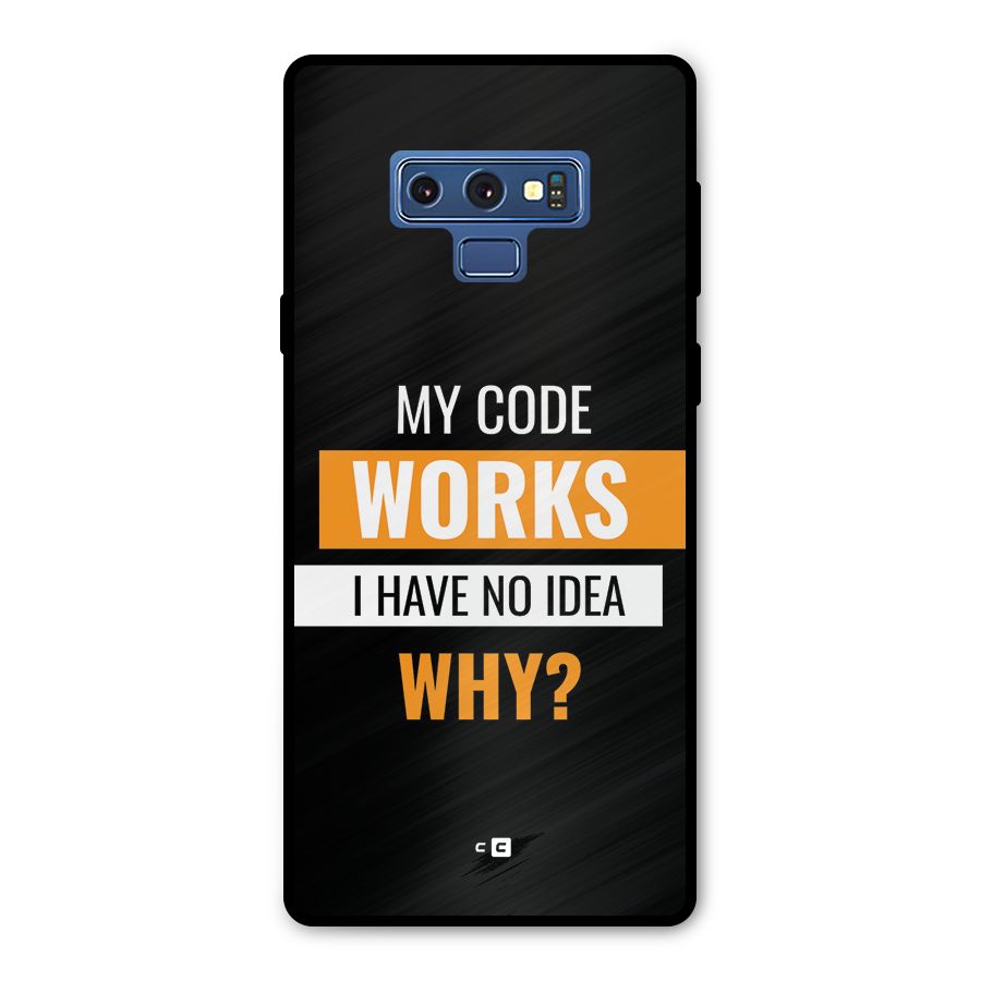 Coders Thought Metal Back Case for Galaxy Note 9