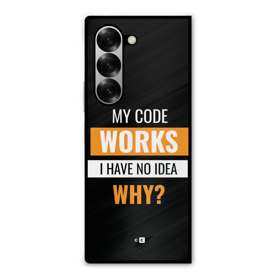 Coders Thought Metal Back Case for Galaxy Z Fold6