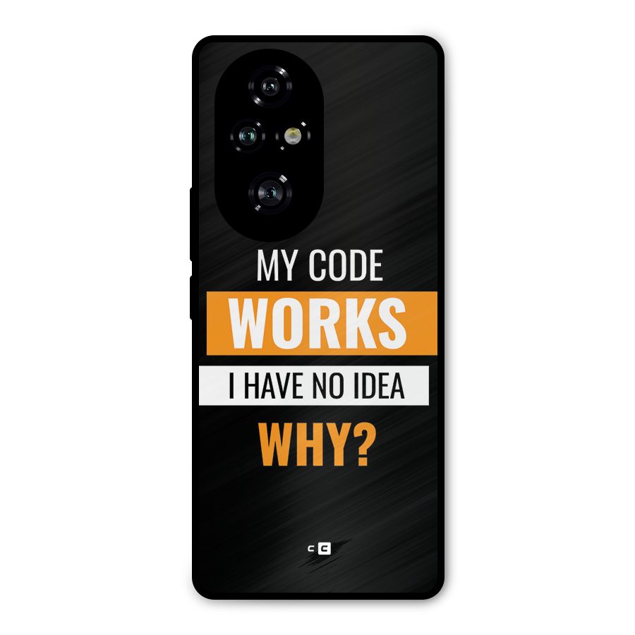 Coders Thought Metal Back Case for Honor 200 Pro