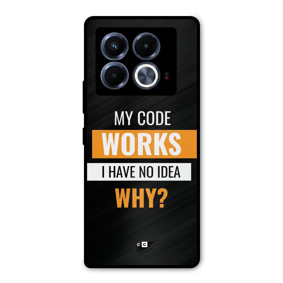 Coders Thought Metal Back Case for Infinix Note 40 5G
