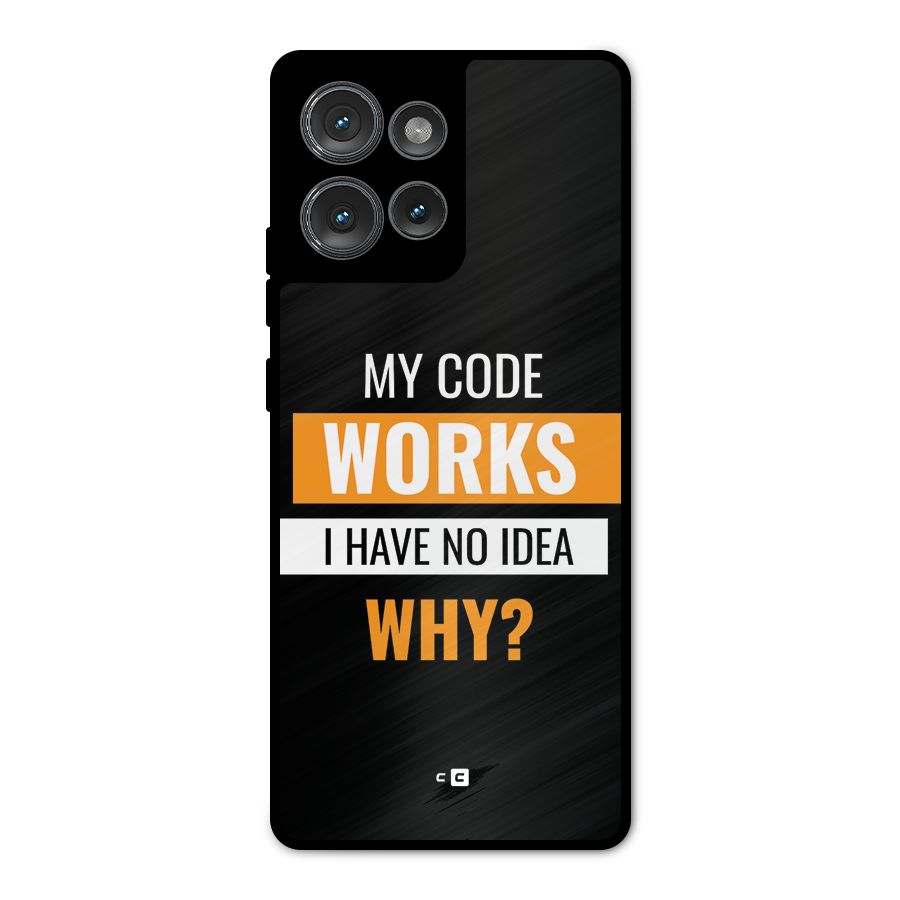 Coders Thought Metal Back Case for Motorola Edge 50
