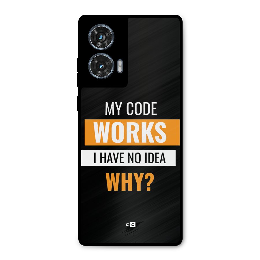 Coders Thought Metal Back Case for Motorola Edge 50 Fusion