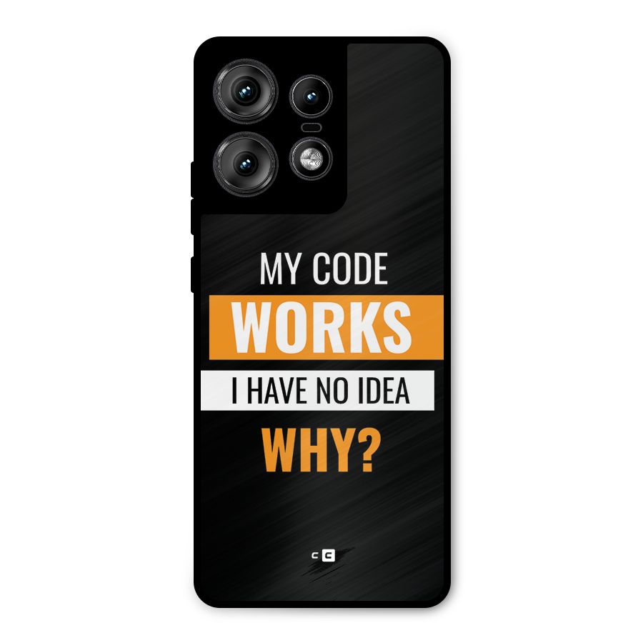 Coders Thought Metal Back Case for Motorola Edge 50 Pro