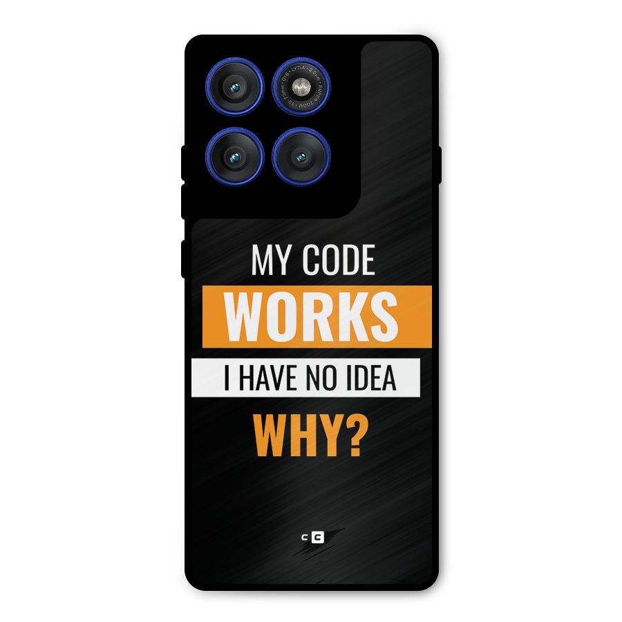 Coders Thought Metal Back Case for Motorola Edge 60 Pro