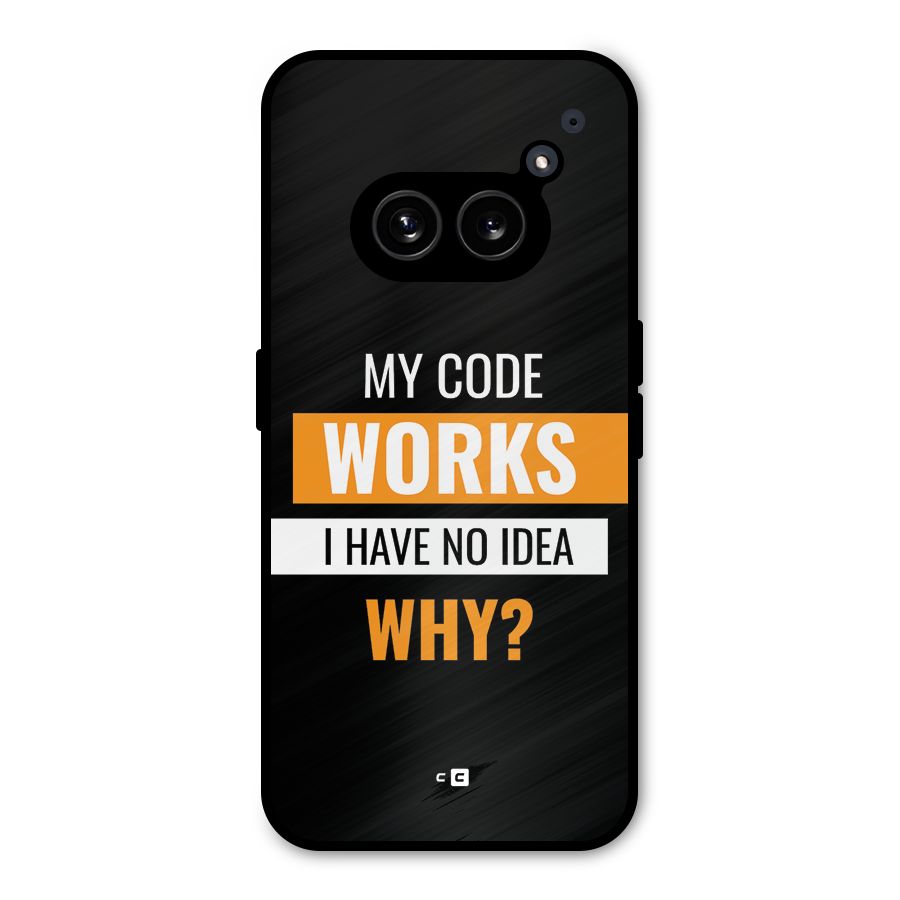 Coders Thought Metal Back Case for Nothing Phone 2a Plus