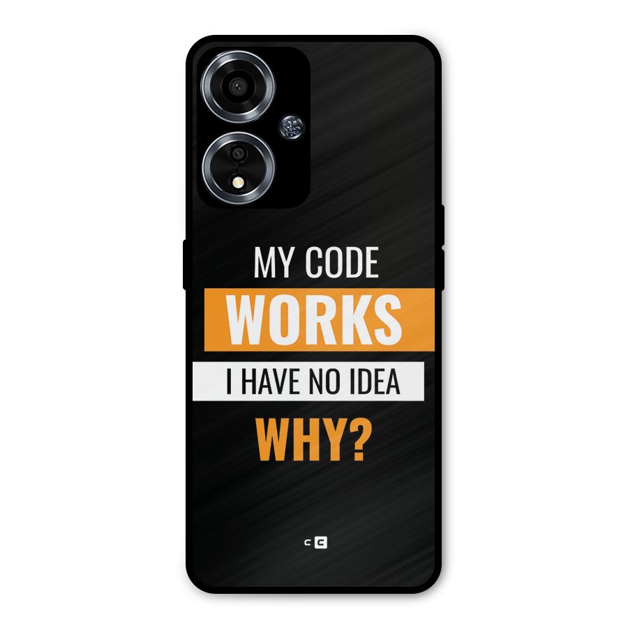 Coders Thought Metal Back Case for Oppo A59