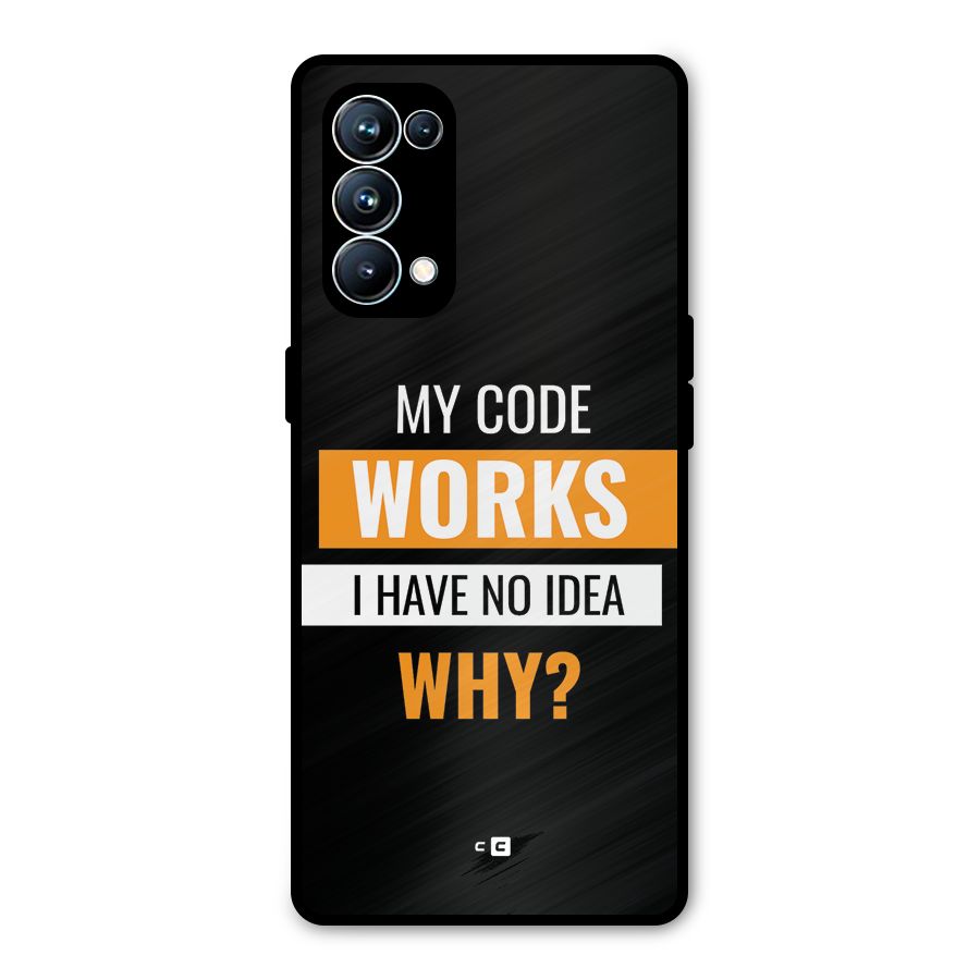 Coders Thought Metal Back Case for Oppo Reno5 Pro 5G