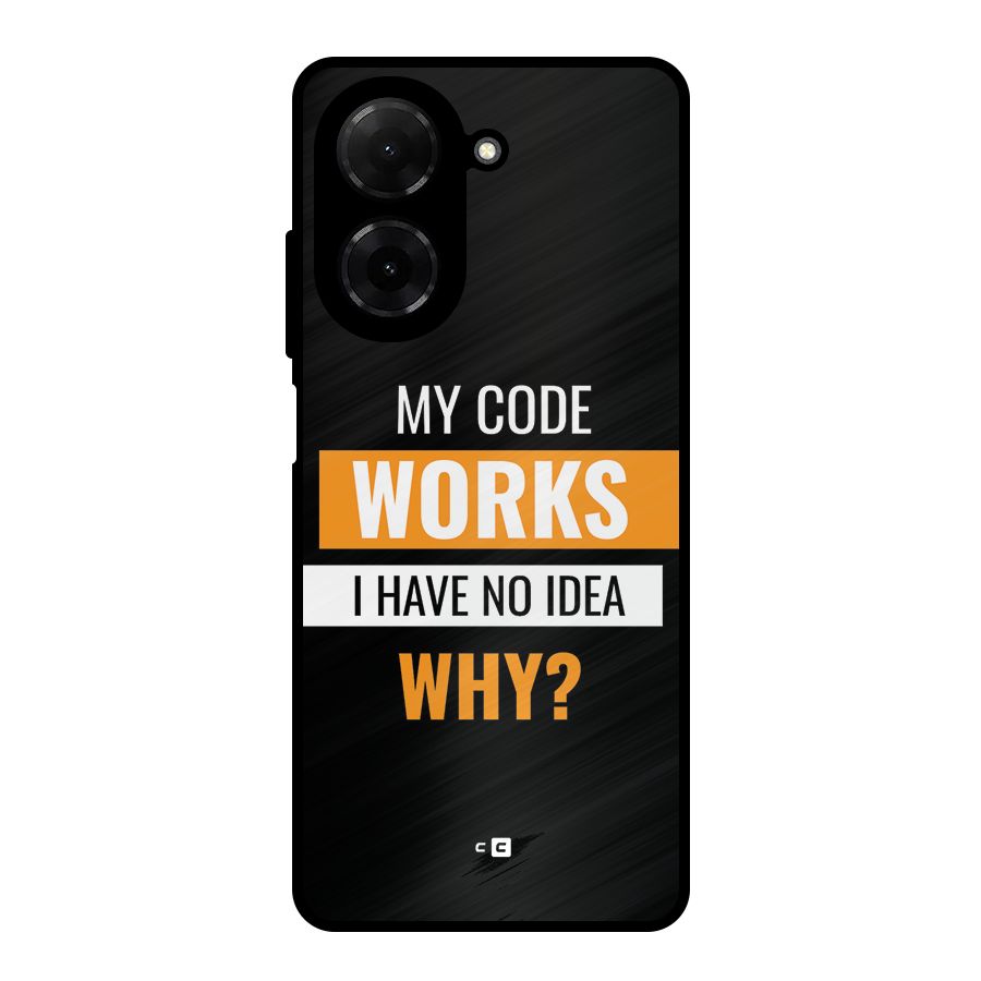 Coders Thought Metal Back Case for Redmi A5 4G